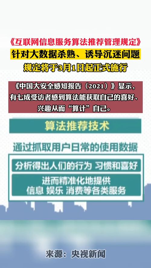 《互聯(lián)網(wǎng)信息服務(wù)算法推薦管理規(guī)定》將于3月1日正式實(shí)施，加強(qiáng)網(wǎng)絡(luò)信息治理